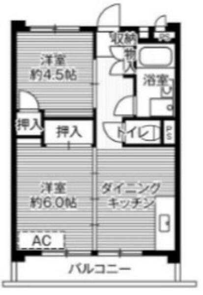 ビレッジハウス向台タワー１号棟｜東京都西東京市向台町４丁目(賃貸マンション2DK・4階・40.38㎡)の写真 その2