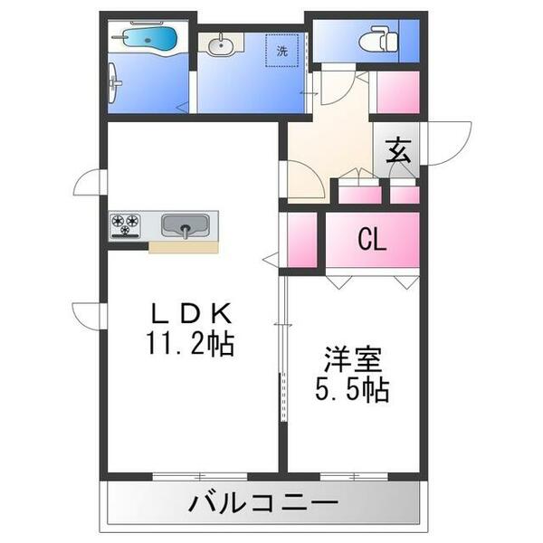 ベレオ山蔭丁｜和歌山県和歌山市山蔭丁(賃貸マンション1LDK・3階・45.00㎡)の写真 その2