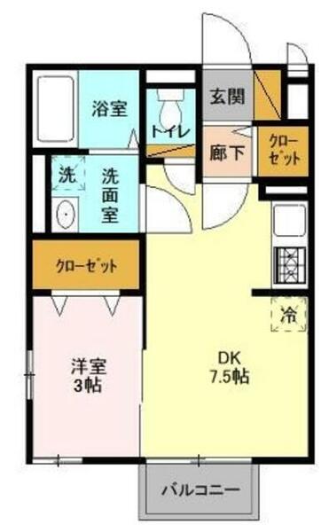 グランモア登戸　壱番館｜千葉県千葉市中央区登戸３丁目(賃貸アパート1DK・2階・29.44㎡)の写真 その2