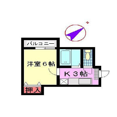 福岡県北九州市八幡西区浅川台１丁目(賃貸マンション1K・3階・18.60㎡)の写真 その2