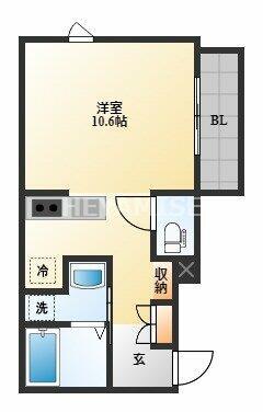 長崎県長崎市丸山町(賃貸アパート1R・1階・17.17㎡)の写真 その2