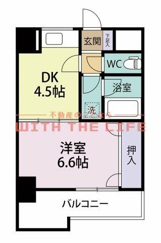 エスポワール六ツ門 804｜福岡県久留米市小頭町(賃貸マンション1DK・8階・27.70㎡)の写真 その2