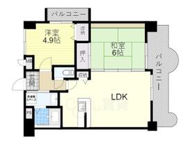 スプリングヒルズ３  ｜ 大阪府豊中市西泉丘１丁目（賃貸マンション2LDK・6階・58.07㎡） その2