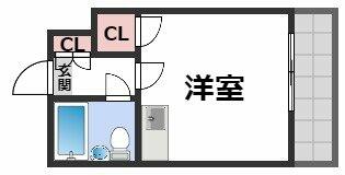 ＥＰＯ長堀レジデンスⅡ｜大阪府大阪市西区北堀江２丁目(賃貸マンション1R・4階・17.51㎡)の写真 その2