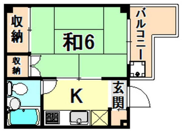 パル東須磨 501｜兵庫県神戸市須磨区若木町２丁目(賃貸マンション1K・4階・22.00㎡)の写真 その2