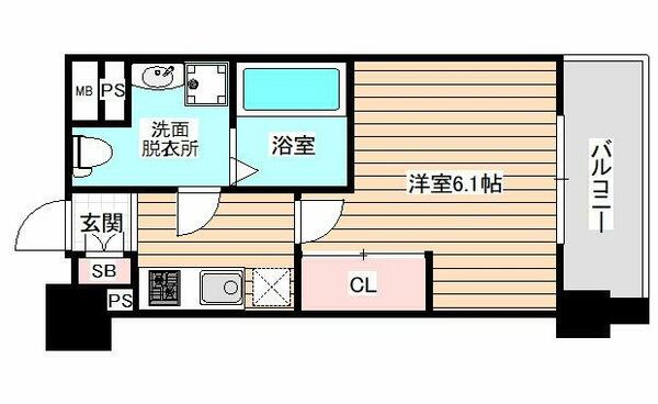 レジュールアッシュ塚本｜大阪府大阪市西淀川区野里１丁目(賃貸マンション1K・2階・20.47㎡)の写真 その2