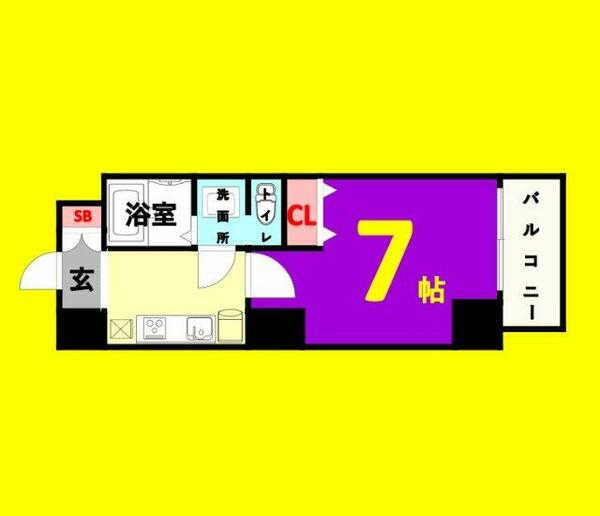 ＣＡＳＡ八番館｜愛知県名古屋市中村区大正町４丁目(賃貸マンション1K・1階・24.96㎡)の写真 その2