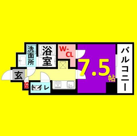 アイボリー｜愛知県名古屋市中区富士見町(賃貸マンション1K・6階・27.07㎡)の写真 その2