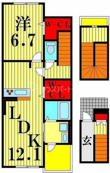 フリージアＩ 303｜東京都足立区扇３丁目(賃貸アパート1LDK・3階・59.21㎡)の写真 その2
