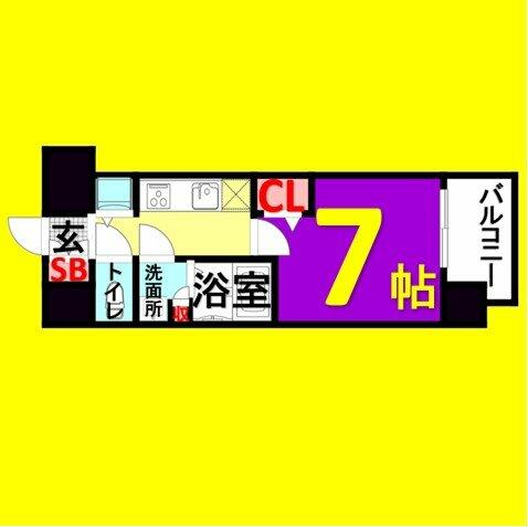 メインステージ名古屋ノースマーク｜愛知県名古屋市西区幅下２丁目(賃貸マンション1K・12階・23.53㎡)の写真 その2