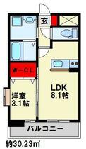 福岡県北九州市小倉北区木町２丁目（賃貸マンション1LDK・6階・30.23㎡） その2