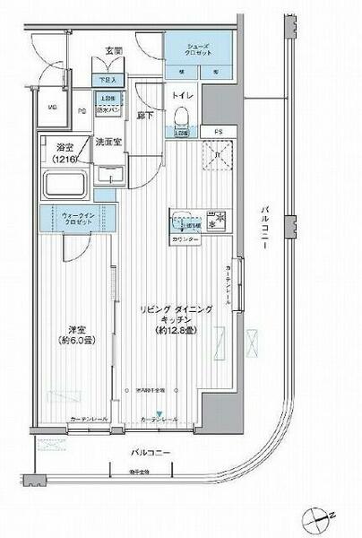 栖－すみか－浅草蔵前 303｜東京都台東区駒形１丁目(賃貸マンション1LDK・3階・47.37㎡)の写真 その2