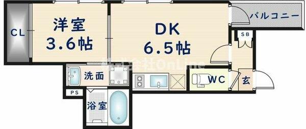 ソリュートピア｜大阪府大阪市生野区小路２丁目(賃貸アパート1DK・3階・26.25㎡)の写真 その2