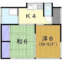 浅田貸家２号棟 2 ｜ 神奈川県綾瀬市上土棚北４丁目（賃貸一戸建2K・--・34.78㎡） その2