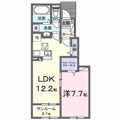 ブルーベル 103｜愛知県豊川市三蔵子町中荒古(賃貸アパート1LDK・1階・50.14㎡)の写真 その2