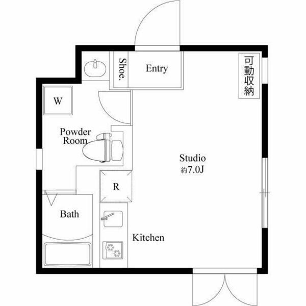 東京都足立区柳原１丁目(賃貸マンション1R・4階・20.18㎡)の写真 その2