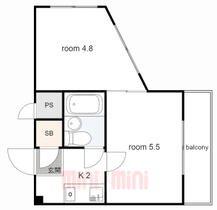 兵庫県西宮市上ケ原四番町（賃貸マンション2K・1階・27.66㎡） その2