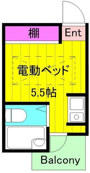 シャトルハイムⅠ 202｜東京都調布市小島町１丁目(賃貸マンション1R・2階・11.53㎡)の写真 その2