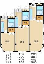 シャルマン請地 503 ｜ 群馬県高崎市請地町（賃貸アパート1K・5階・26.10㎡） その2