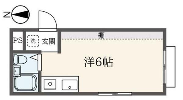 清水が丘ヒルズ 305｜東京都府中市清水が丘１丁目(賃貸マンション1R・3階・18.66㎡)の写真 その2