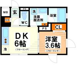 東京都中野区南台４丁目（賃貸マンション1LDK・1階・27.38㎡） その2