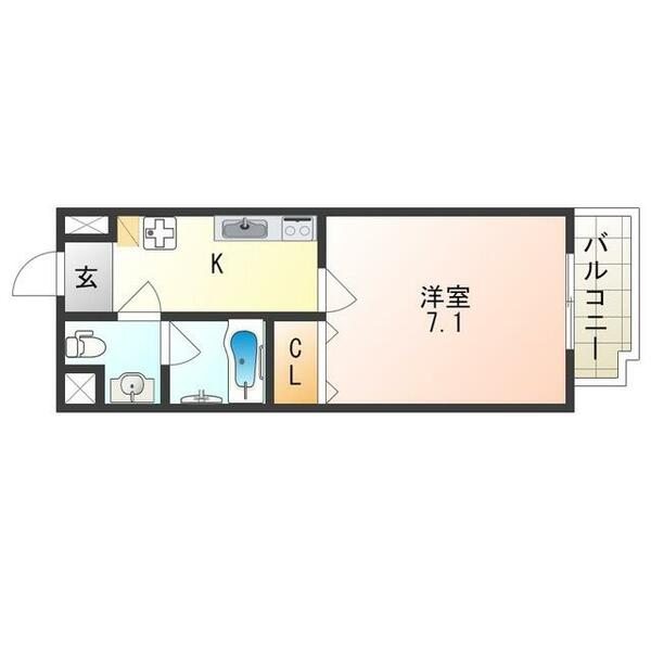 ＦＤＳ　ＫＯＨＡＭＡ　ＷＥＳＴ 704｜大阪府大阪市住之江区粉浜西２丁目(賃貸マンション1K・7階・22.42㎡)の写真 その2