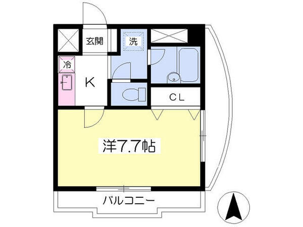 ロイヤルパレス駅西 801｜福島県郡山市赤木町(賃貸マンション1K・8階・24.50㎡)の写真 その2