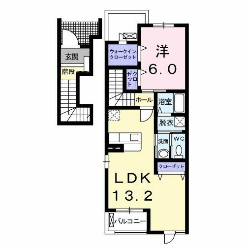 サンビーム｜千葉県野田市中根(賃貸アパート1LDK・2階・51.13㎡)の写真 その2