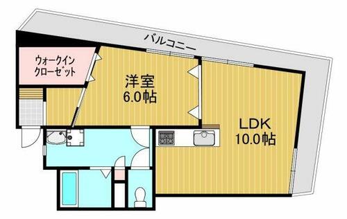 キューデンス２１Ａ棟の間取り