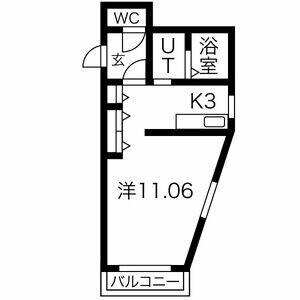 ワラヤビル 2-B｜岐阜県岐阜市長良福光字南町(賃貸マンション1DK・2階・35.00㎡)の写真 その2