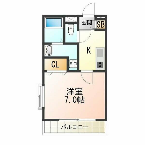 グレース長居 103｜大阪府大阪市住吉区長居２丁目(賃貸マンション1K・1階・22.48㎡)の写真 その2