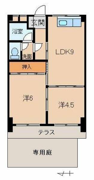 秋月マンション｜和歌山県和歌山市太田(賃貸マンション2LDK・1階・47.92㎡)の写真 その2