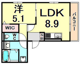 セジュール開明 202 ｜ 兵庫県尼崎市開明町１丁目（賃貸アパート1LDK・2階・38.03㎡） その2