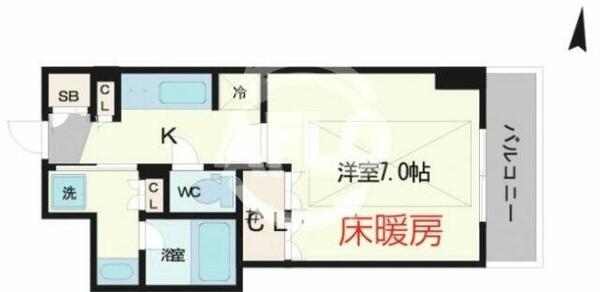 アーバネックス四ツ橋｜大阪府大阪市西区新町１丁目(賃貸マンション1K・11階・25.70㎡)の写真 その2