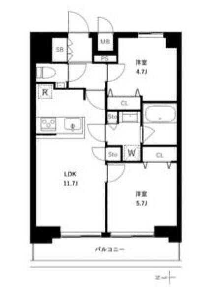 アーバンパーク浅草Ⅱ 902｜東京都台東区今戸１丁目(賃貸マンション2LDK・9階・50.60㎡)の写真 その2