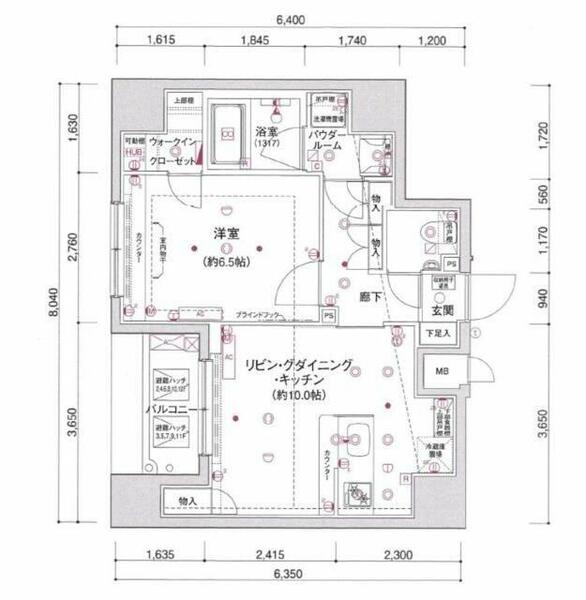 アルテシモポルト｜東京都中央区入船２丁目(賃貸マンション1LDK・3階・44.18㎡)の写真 その2