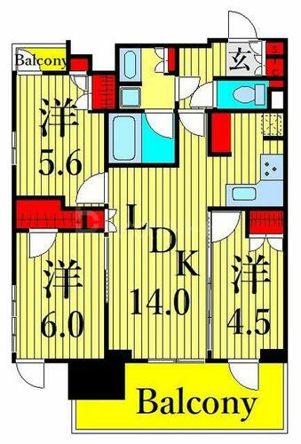 同じ建物の物件間取り写真 - ID:213094472095