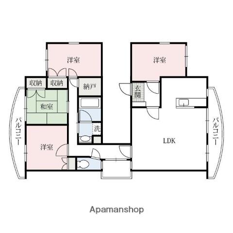 Ｃ３マンション｜群馬県高崎市筑縄町(賃貸マンション4LDK・13階・102.68㎡)の写真 その2