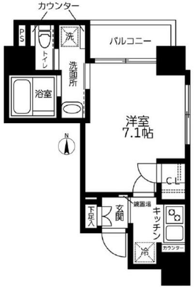 ライブカーサ早稲田 302｜東京都新宿区馬場下町(賃貸マンション1K・3階・25.14㎡)の写真 その2