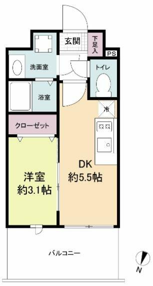 Ｌｉｖｅ　Ｃａｓａ県庁前｜福岡県福岡市博多区千代１丁目(賃貸マンション1DK・2階・23.59㎡)の写真 その2