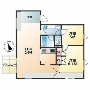 愛知県名古屋市千種区田代本通３丁目(賃貸マンション2LDK・3階・70.71㎡)の写真 その2