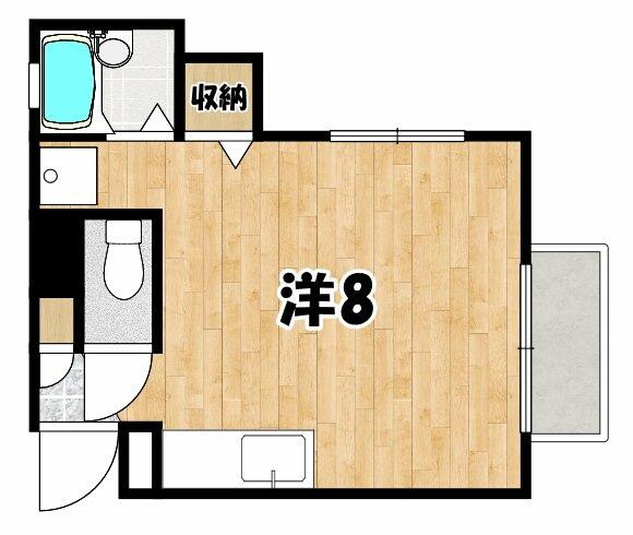 （管理）Ｇｌａｎｚ楚辺 304｜沖縄県那覇市楚辺１丁目(賃貸アパート1R・3階・19.44㎡)の写真 その2