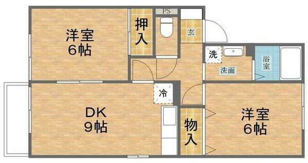 サニーヒルＴＯＧＩＴＳＵ｜長崎県西彼杵郡時津町久留里郷(賃貸アパート2DK・2階・50.42㎡)の写真 その2