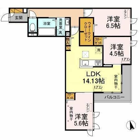 同じ建物の物件間取り写真 - ID:212042546177