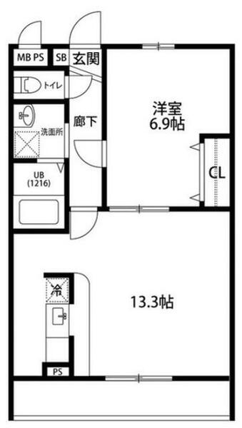 アムール天神｜埼玉県草加市苗塚町(賃貸アパート1LDK・2階・44.71㎡)の写真 その2