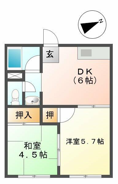 兵庫県神戸市垂水区千鳥が丘３丁目(賃貸アパート2DK・2階・30.30㎡)の写真 その2