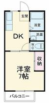 サムハイツＡ 102 ｜ 栃木県宇都宮市上野町（賃貸アパート1DK・1階・27.08㎡） その2