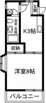 マンション黒崎 203｜群馬県前橋市古市町１丁目(賃貸マンション1K・2階・26.40㎡)の写真 その2