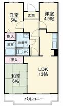 埼玉県さいたま市南区白幡５丁目（賃貸マンション3LDK・4階・65.21㎡） その2