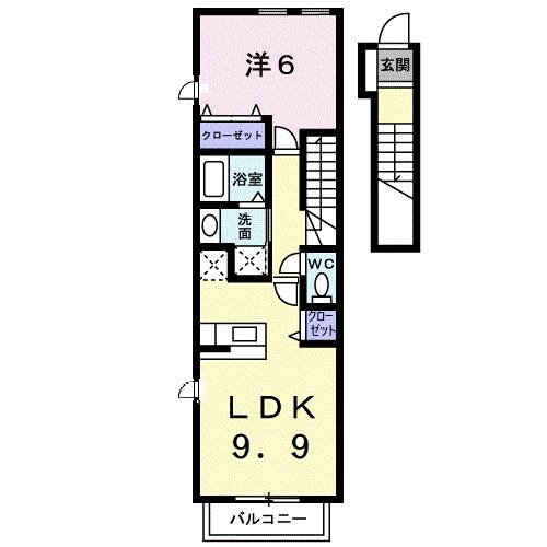 カーサ　ミロワール 203｜佐賀県唐津市鏡(賃貸アパート1LDK・2階・42.37㎡)の写真 その1